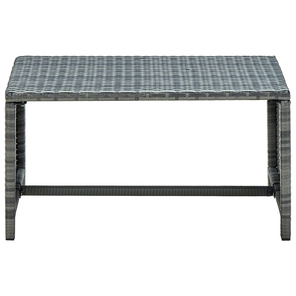 Table basse Anthracite 70x40x38 cm Résine tressée - XIOS