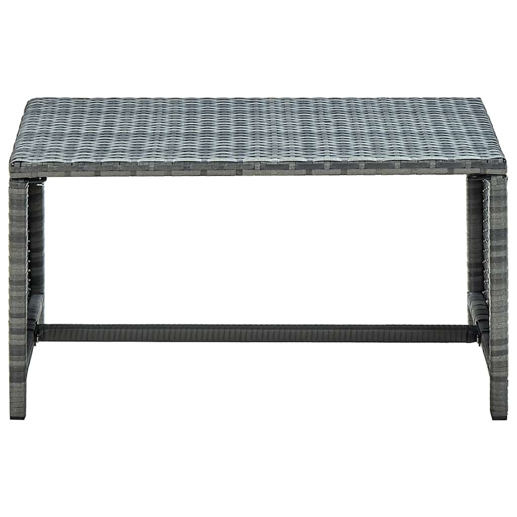 Table basse Anthracite 70x40x38 cm Résine tressée - XIOS
