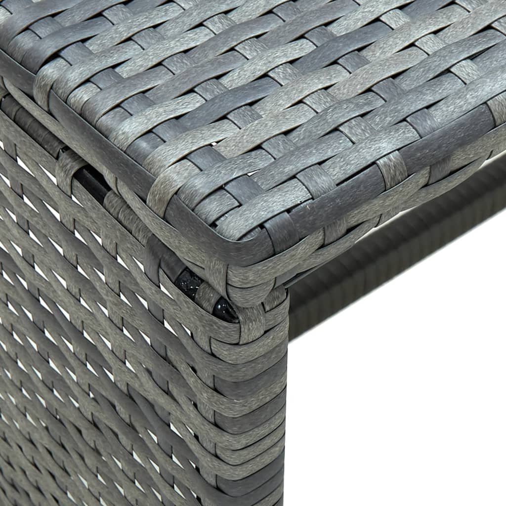 Table basse Anthracite 70x40x38 cm Résine tressée - XIOS