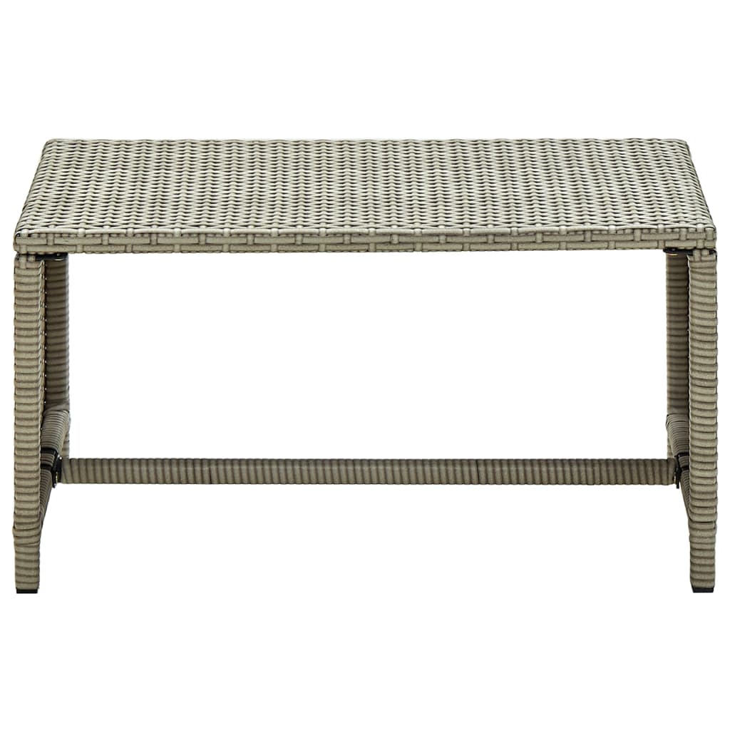 Table basse beige 70x40x38 cm résine tressée - XIOS