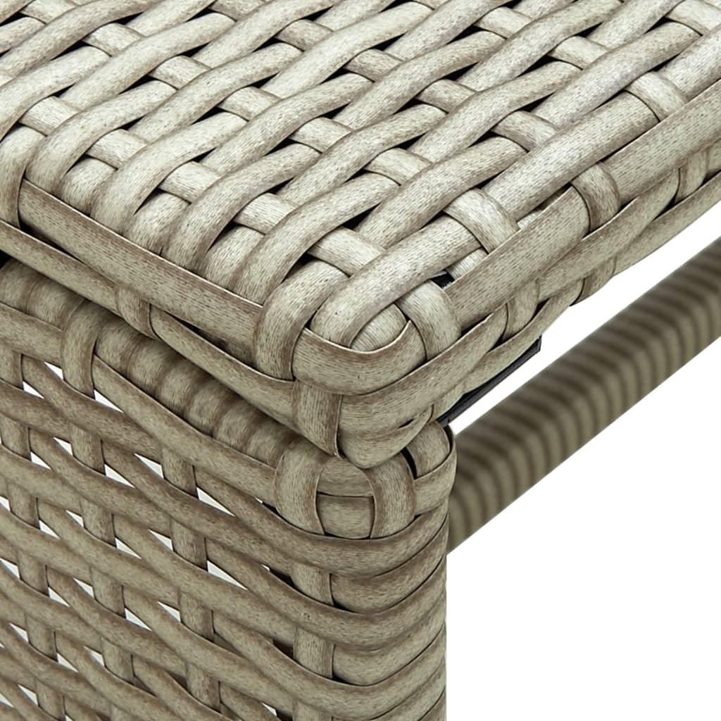 Table basse beige 70x40x38 cm résine tressée - XIOS