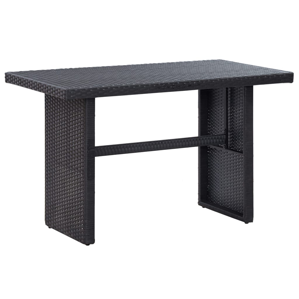 Salon de jardin 3 pcs avec coussins Résine tressée Noir
