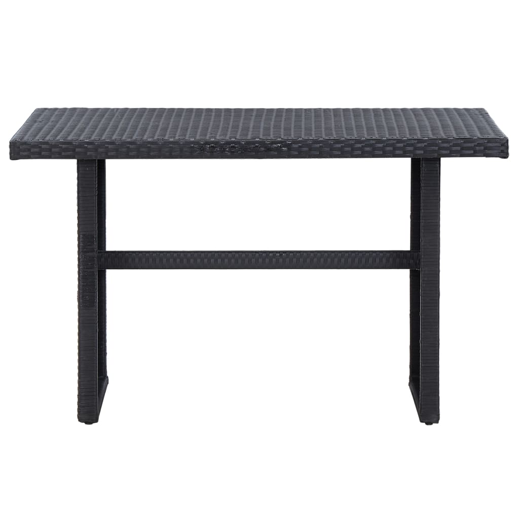 Salon de jardin 3 pcs avec coussins Résine tressée Noir