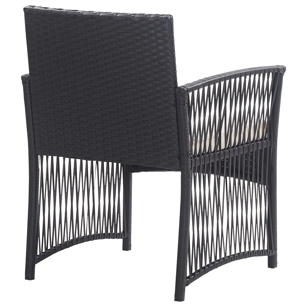 Salon de jardin 4 pcs avec coussin Résine tressée Noir - XIOS