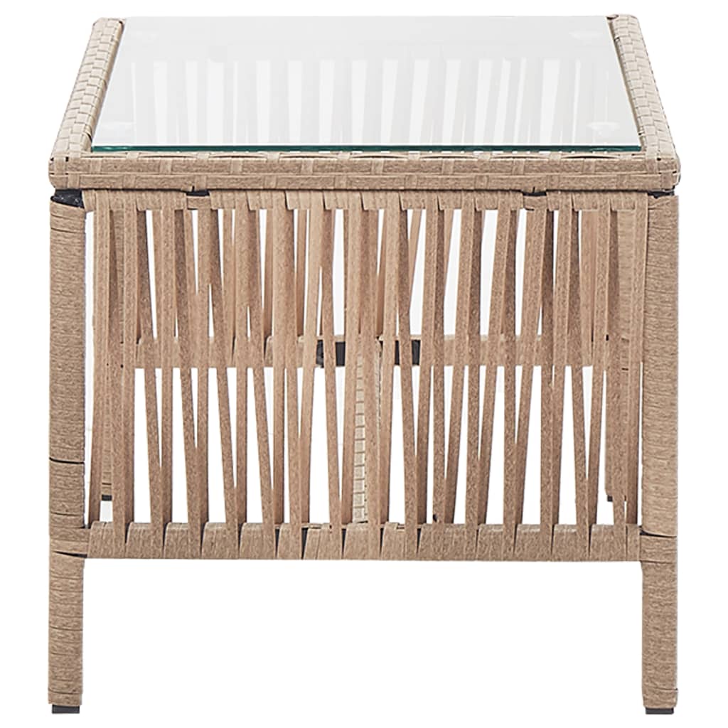 Salon de jardin 4 pcs avec coussins Résine tressée Beige - XIOS