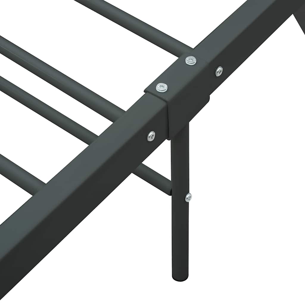 Cadre de lit sans matelas gris métal 180x200 cm - XIOS