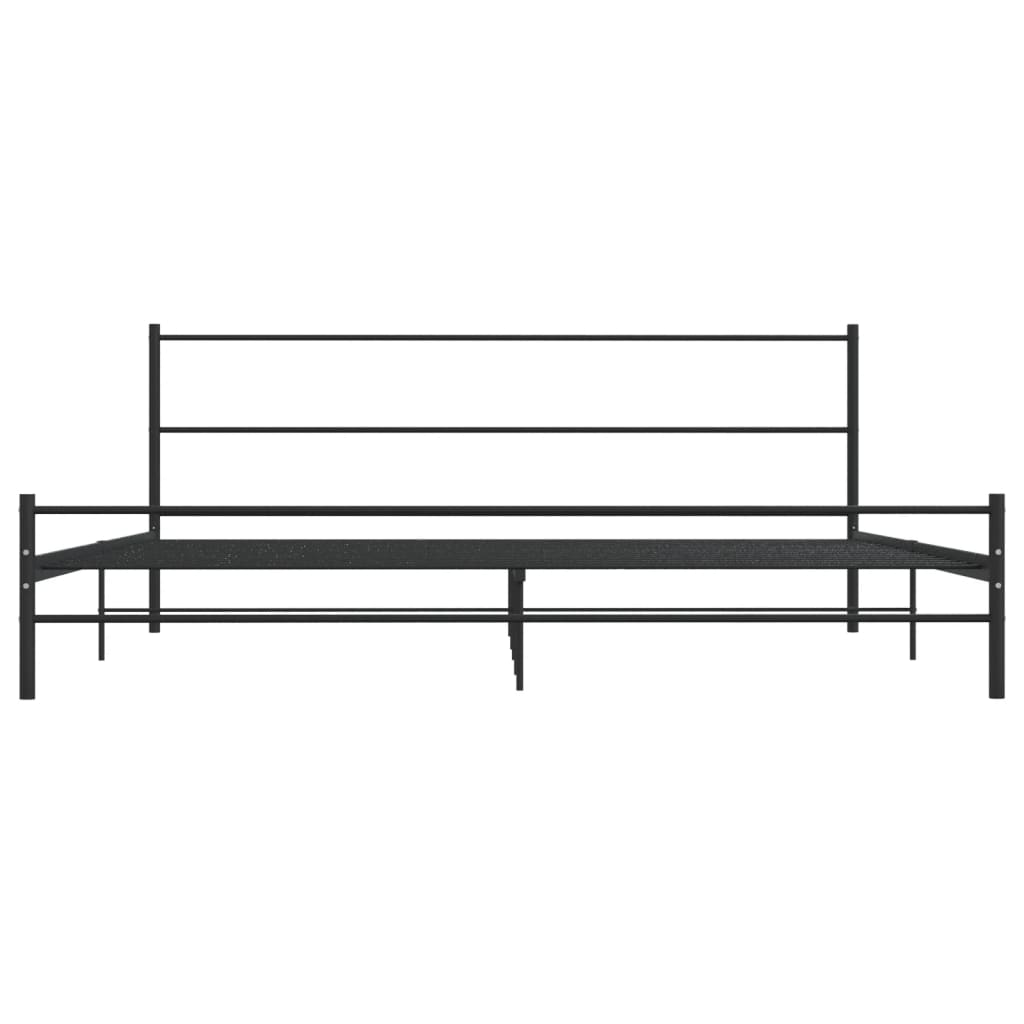 Cadre de lit sans matelas noir métal 180x200 cm - XIOS