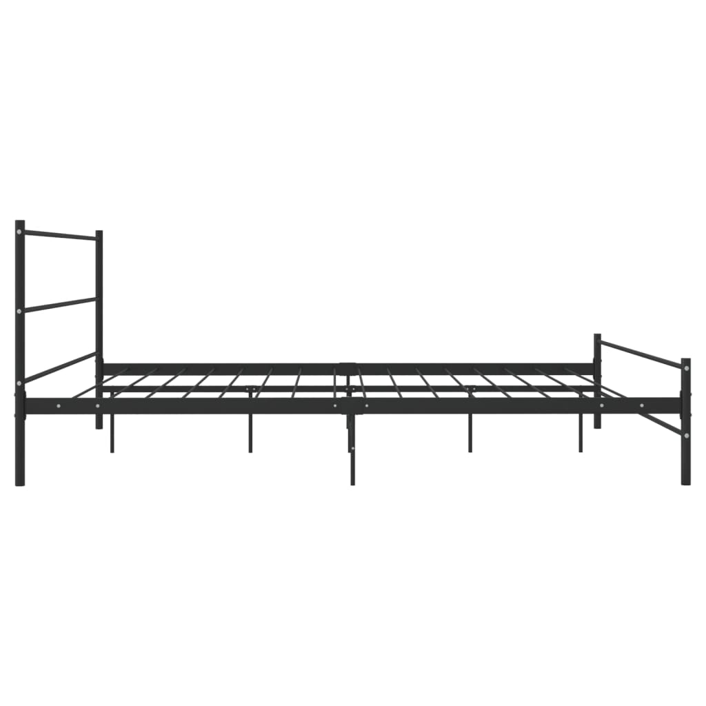 Cadre de lit sans matelas noir métal 180x200 cm - XIOS