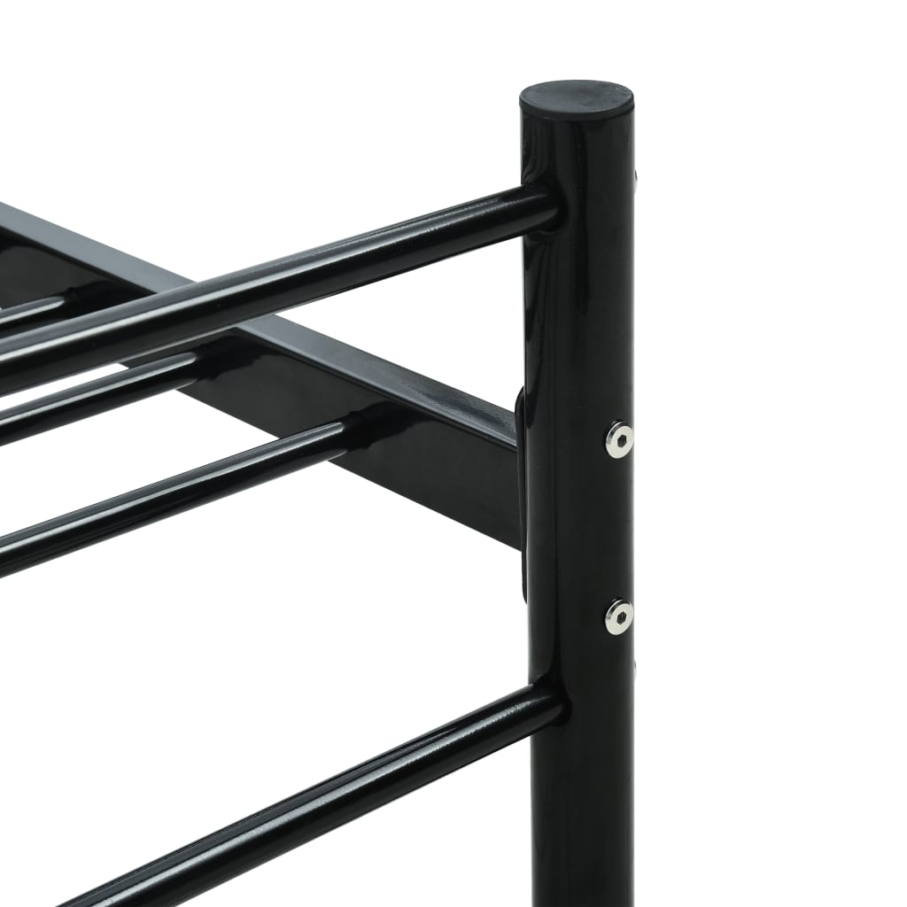 Cadre de lit sans matelas noir métal 180x200 cm - XIOS
