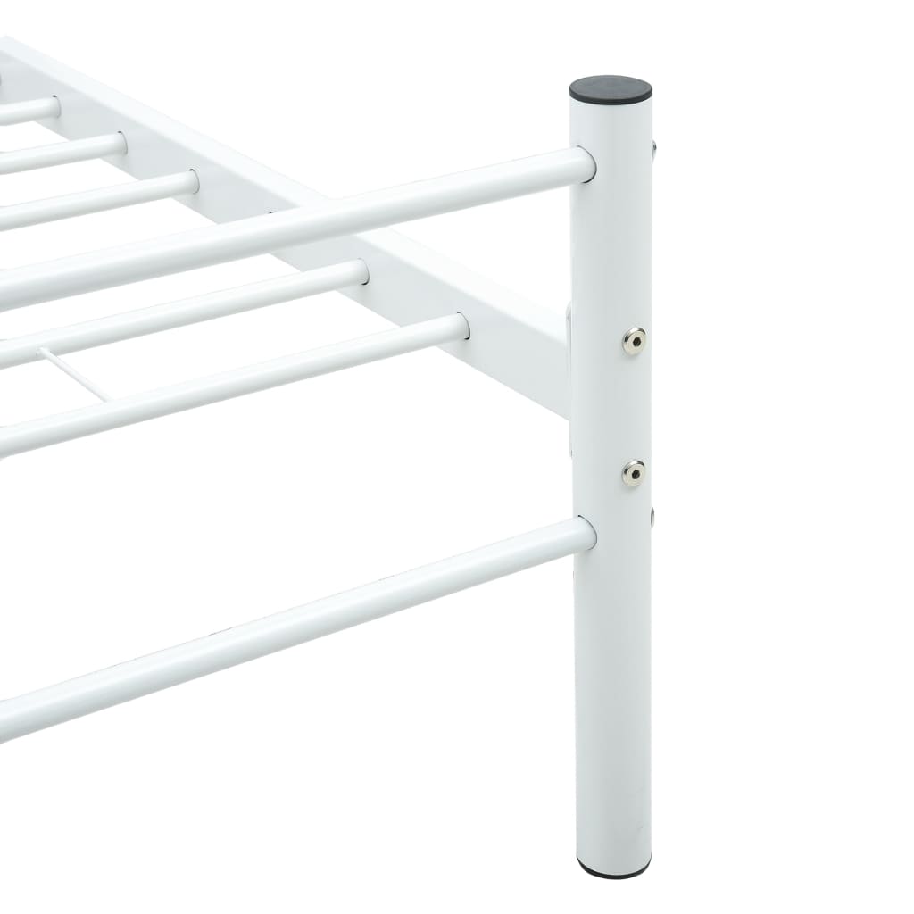 Cadre de lit sans matelas blanc métal 100x200 cm - XIOS