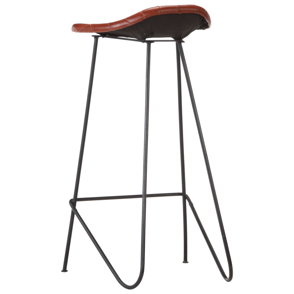 Ensemble de bar 7 pcs Bois d'acacia solide et cuir véritable - XIOS