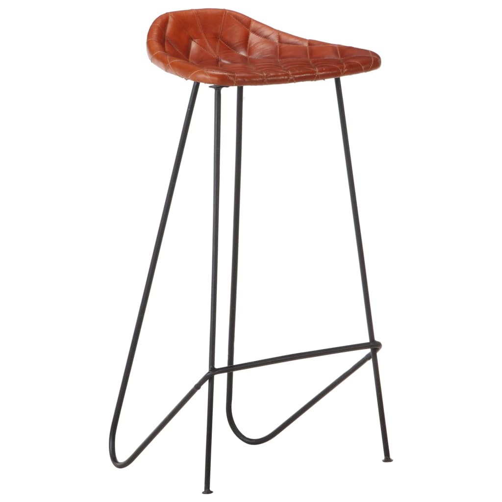 Ensemble de bar 7 pcs Bois d'acacia solide et cuir véritable - XIOS