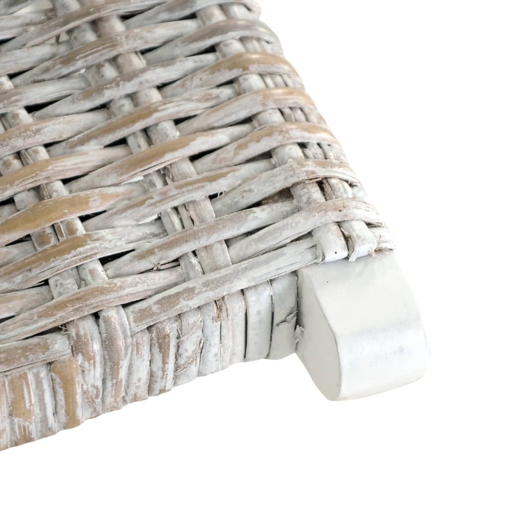 Chaise de relaxation rotin kubu naturel et bois d'acajou massif - XIOS