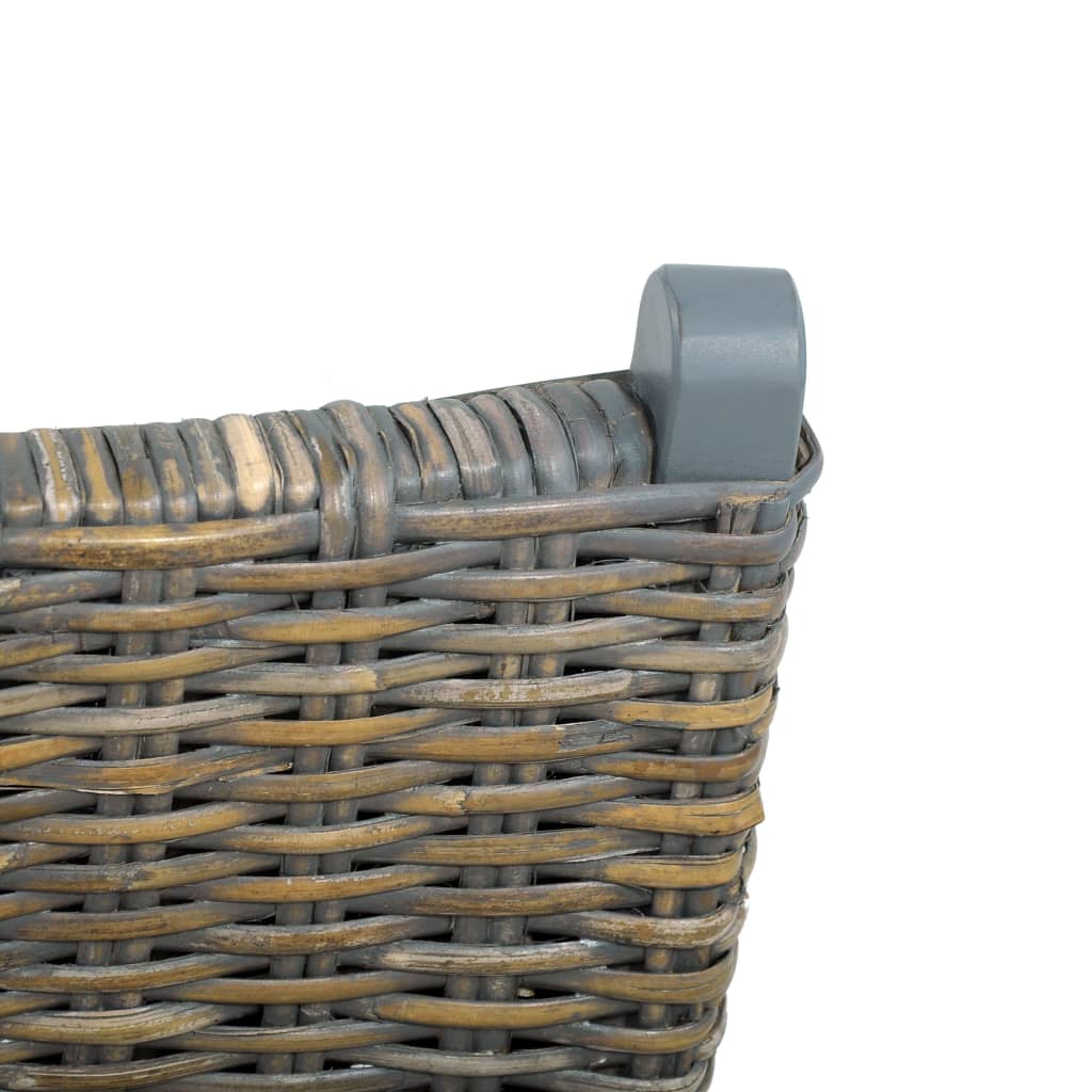 Chaise de relaxation rotin kubu naturel et bois d'acajou massif - XIOS