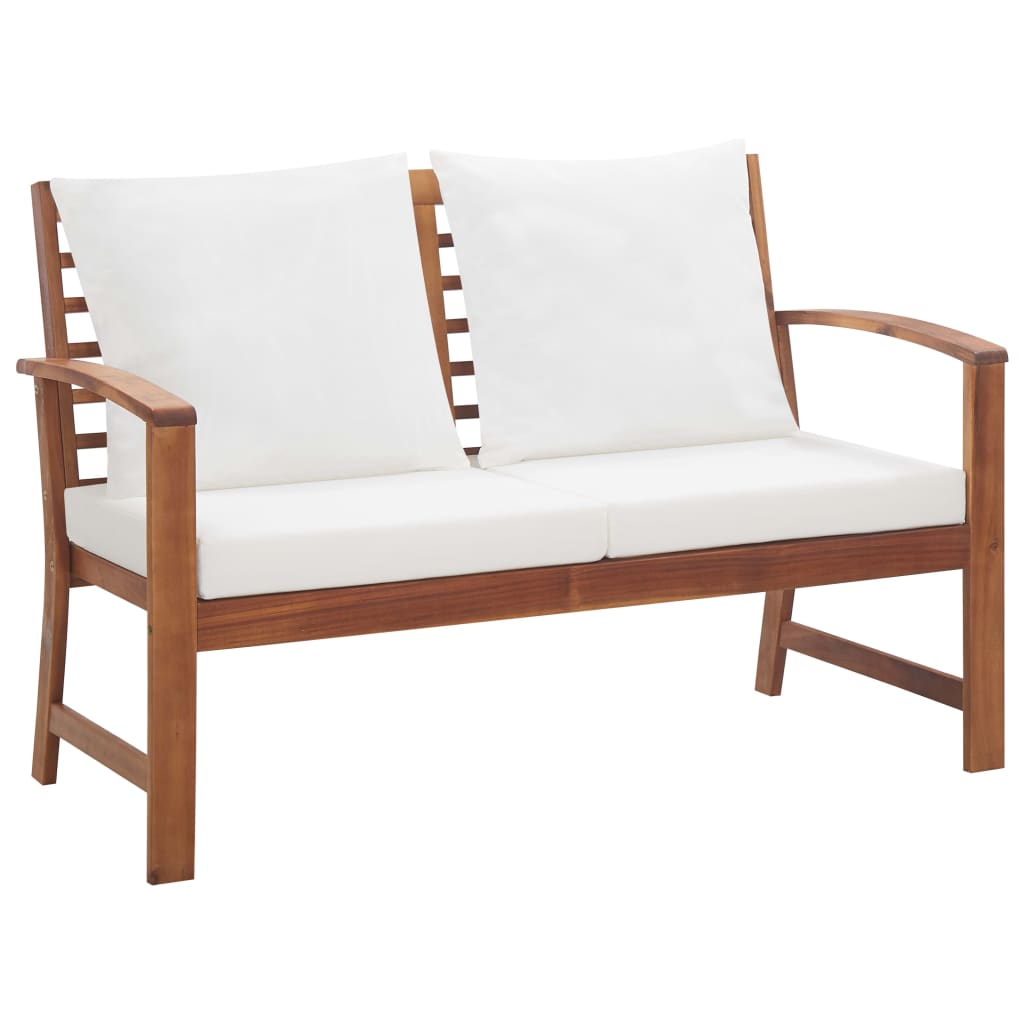 Salon de jardin avec coussins 4 pcs Bois d'acacia solide - XIOS