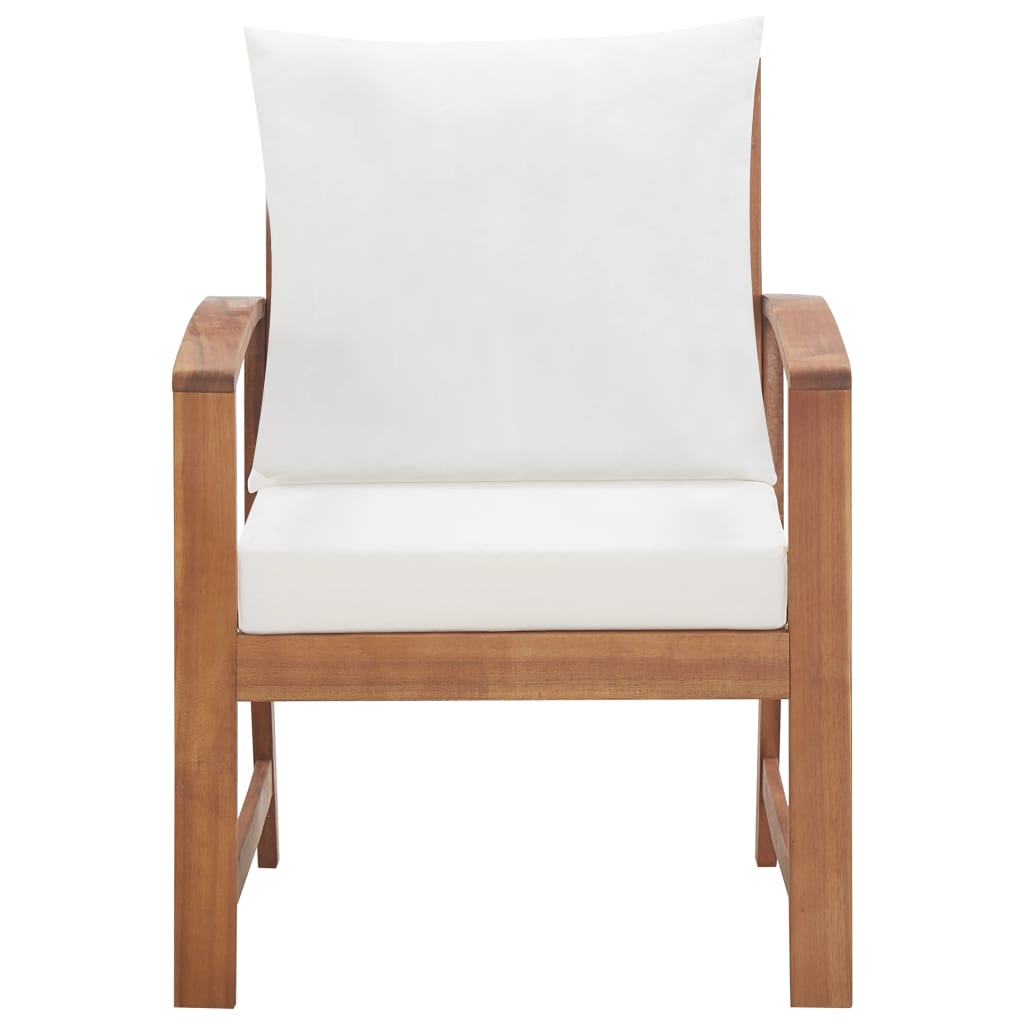 Salon de jardin avec coussins 4 pcs Bois d'acacia solide - XIOS