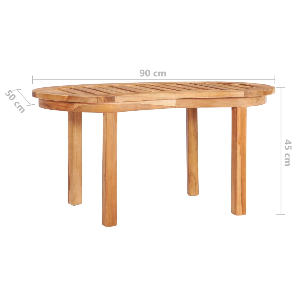 Table basse 90x50x45 cm Bois de teck solide - XIOS