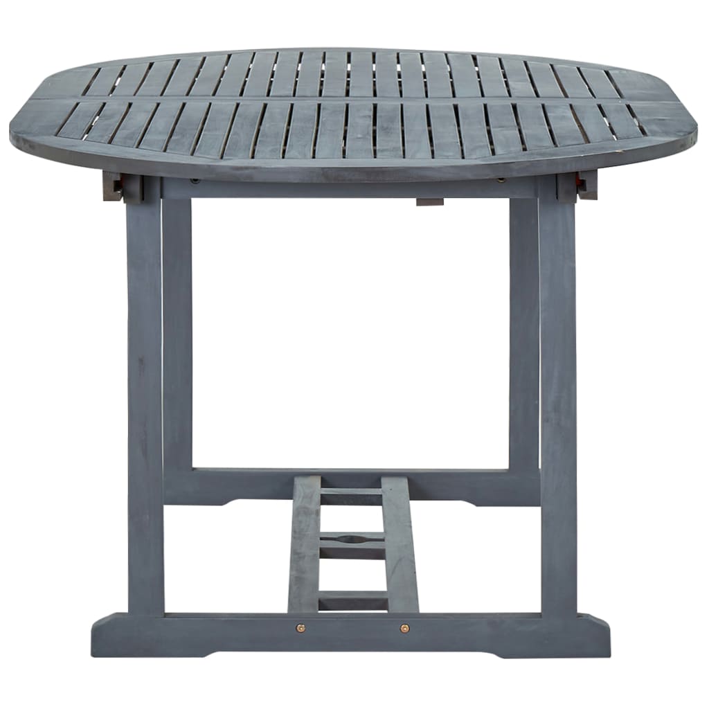Ensemble à manger d'extérieur 7 pcs Bois d'acacia solide Gris - XIOS