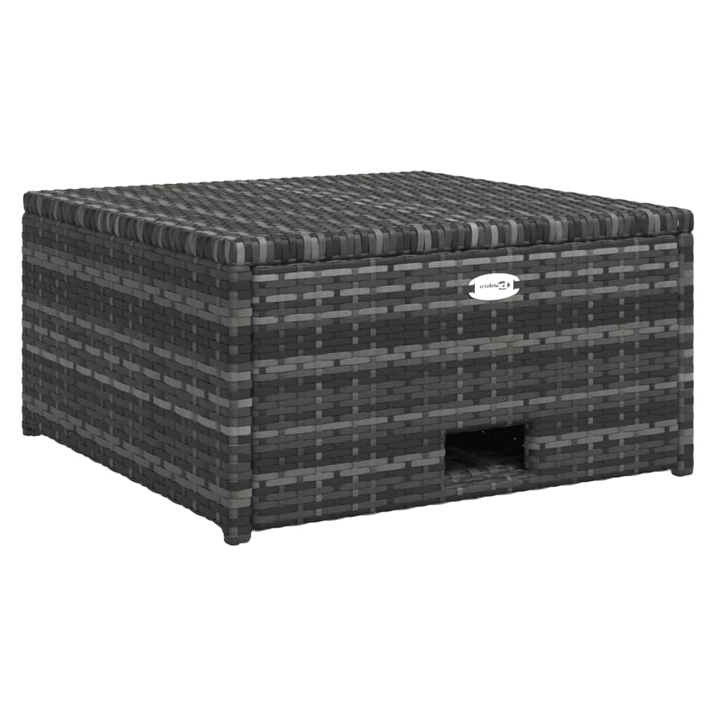 Salon de jardin 4 pcs avec coussins résine tressée gris - XIOS