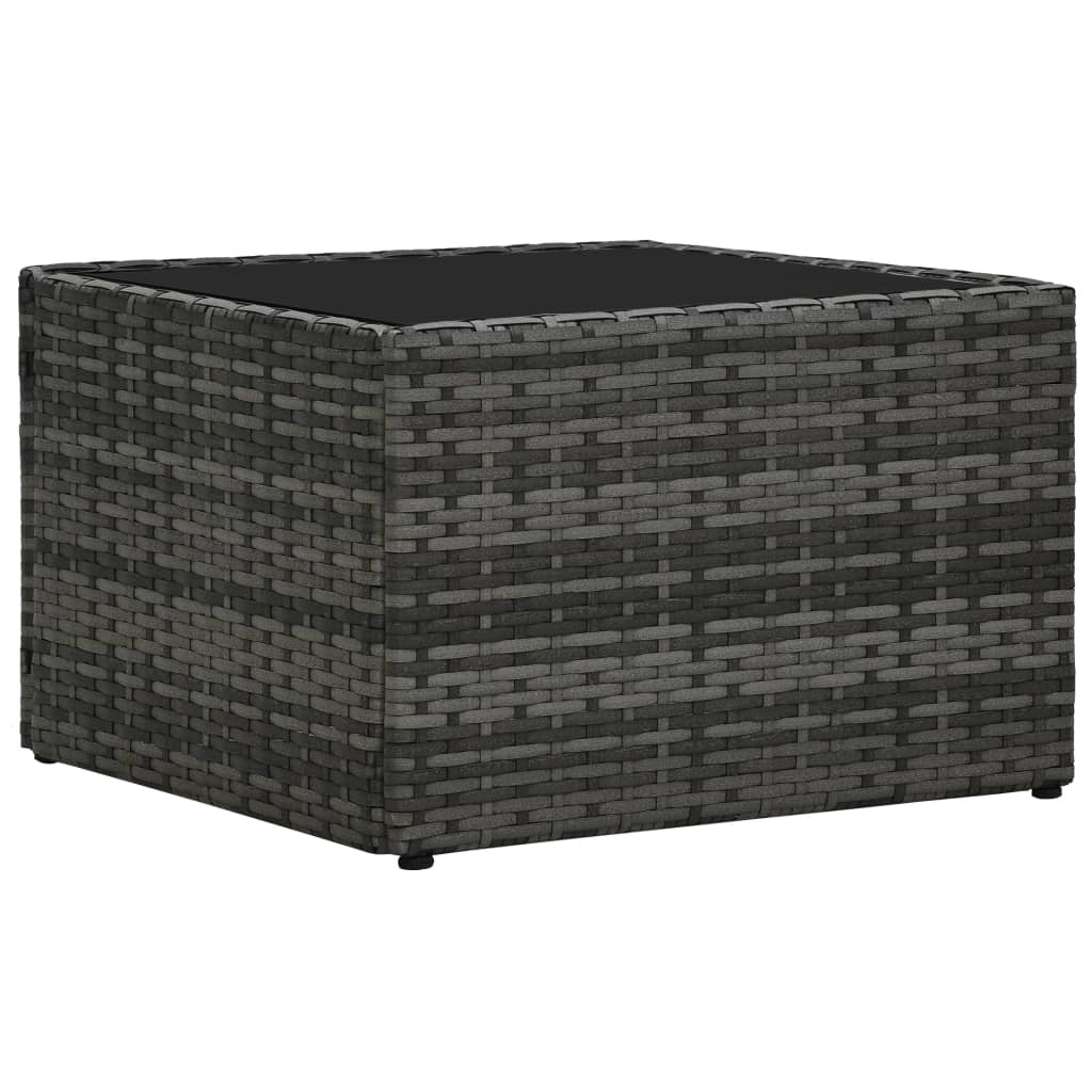 Salon de jardin 5 pcs avec coussins Résine tressée Gris - XIOS