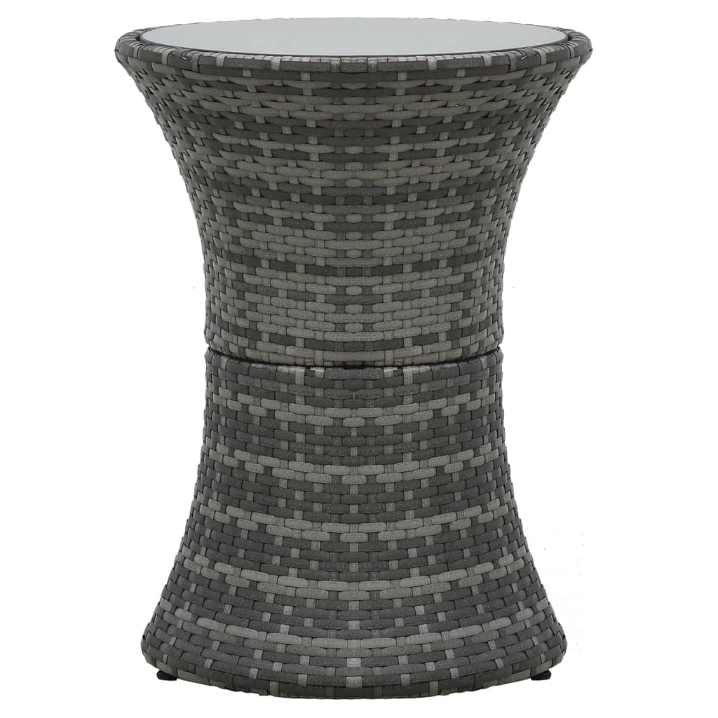Ensemble de bistro 3 pcs avec coussins Résine tressée Gris - XIOS