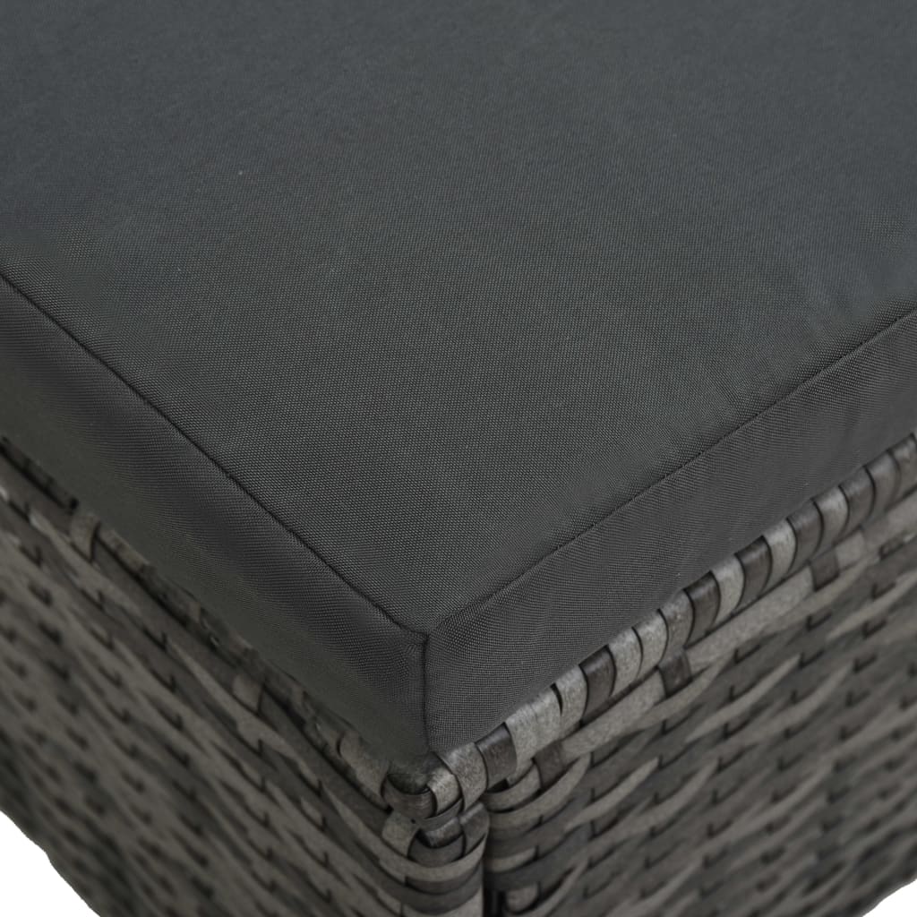 Salon de jardin 3 pcs avec coussins Résine tressée Gris - XIOS