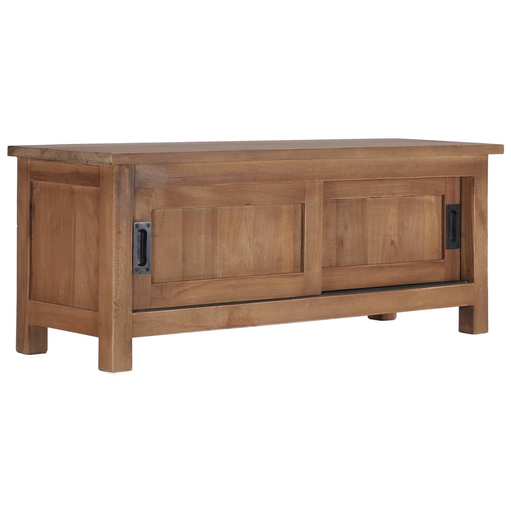 Meuble TV 90x30x35 cm Bois de teck massif - XIOS