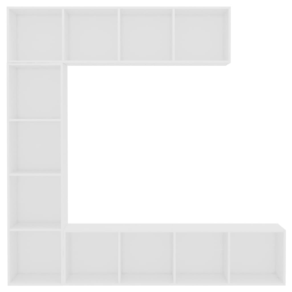 Ensemble de bibliothèque/meuble TV 3 pcs Blanc 180x30x180 cm - XIOS