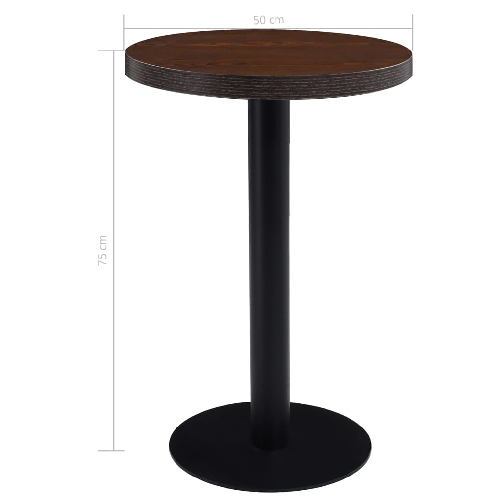 Table de bistro Marron foncé 50 cm MDF - XIOS