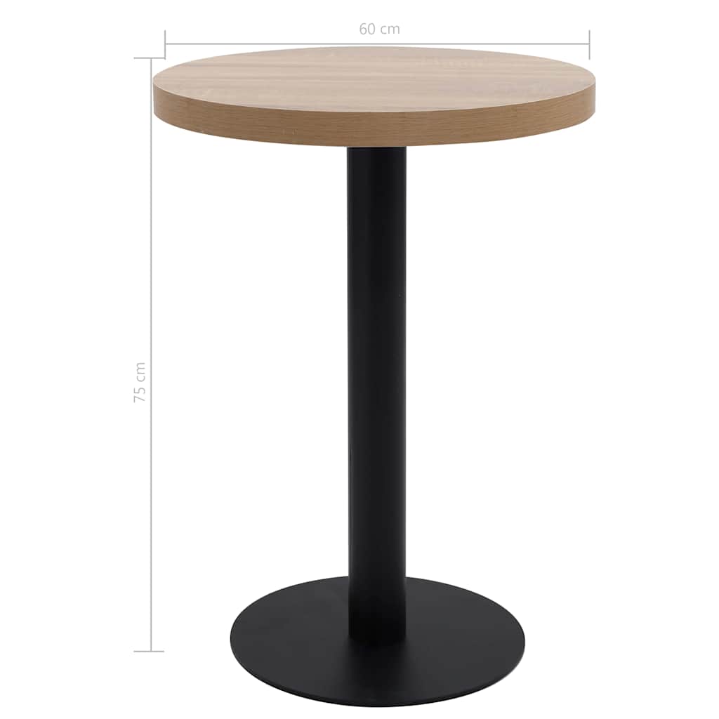 Table de bistro Marron clair 60 cm MDF - XIOS