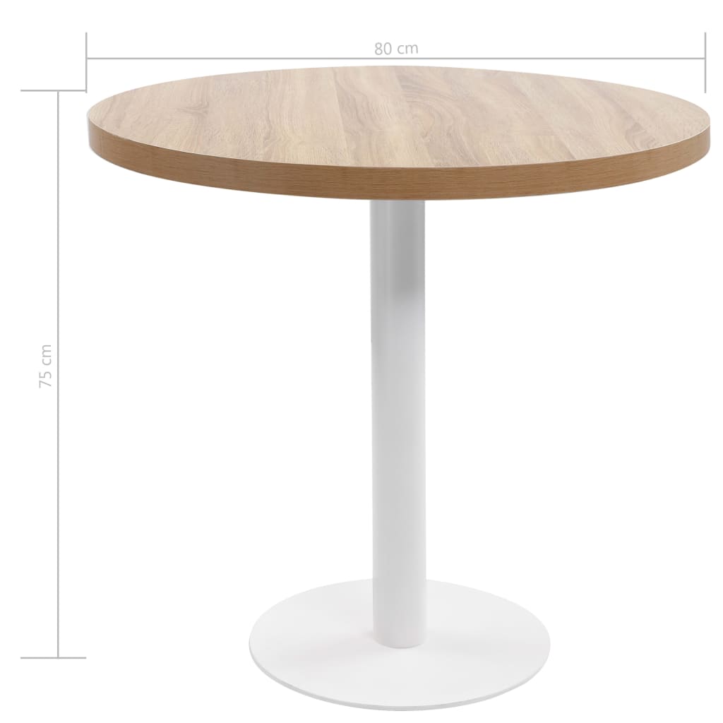 Table de bistro marron clair 80 cm MDF - XIOS