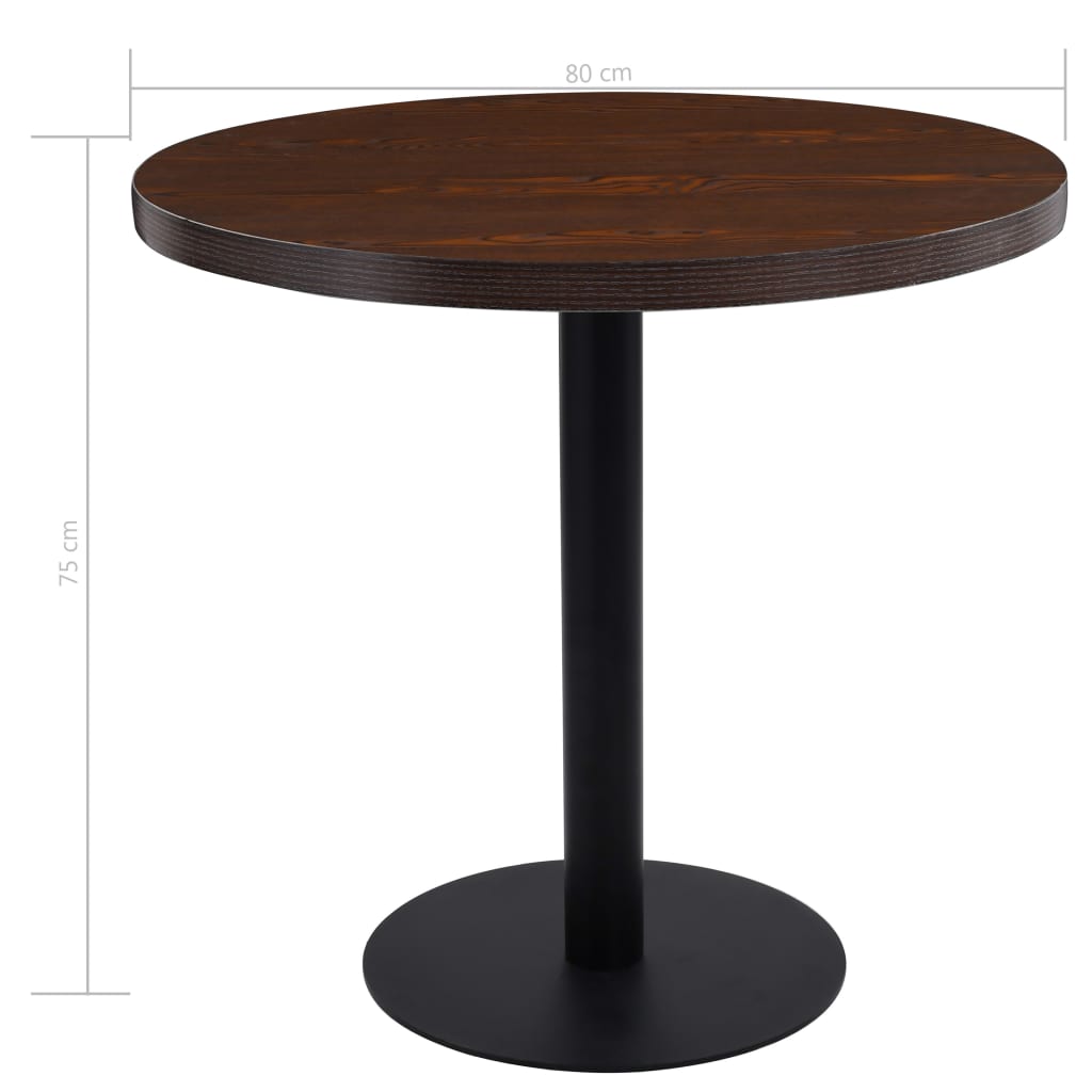 Table de bistro Marron foncé 80 cm MDF - XIOS