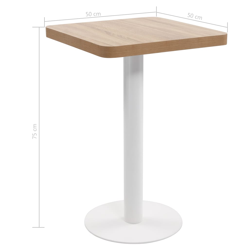 Table de bistro Marron clair 50x50 cm MDF - XIOS