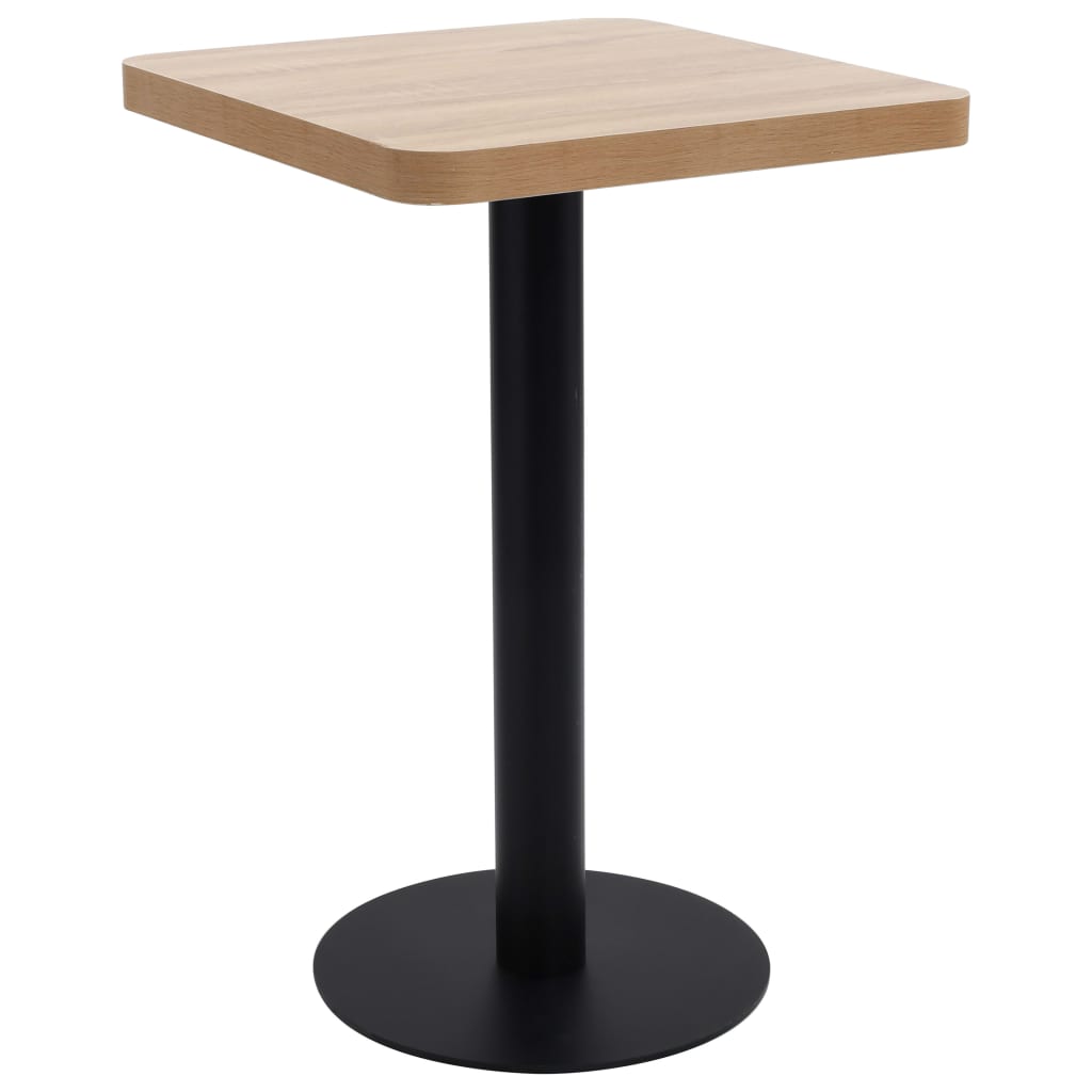 Table de bistro marron clair 50x50 cm MDF - XIOS