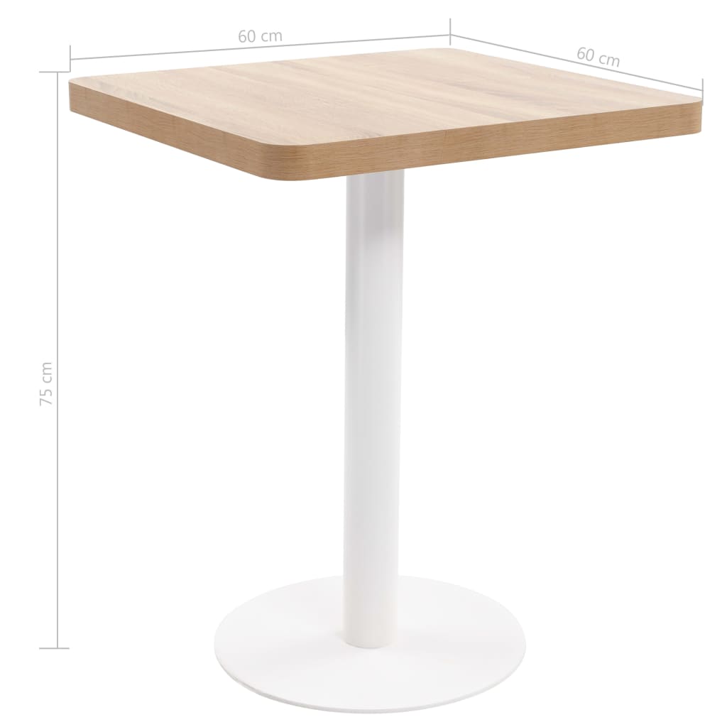 Table de bistro Marron clair 60x60 cm MDF - XIOS