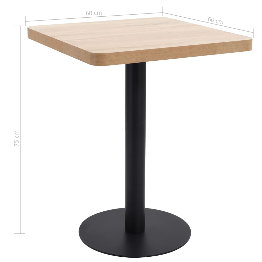 Table de bistro marron clair 60x60 cm MDF - XIOS