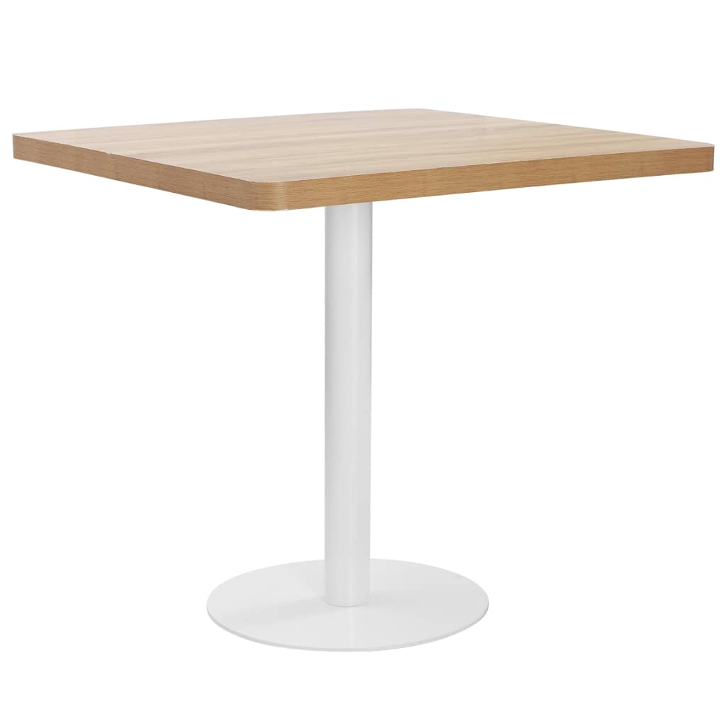 Table de bistro marron clair 80x80 cm MDF