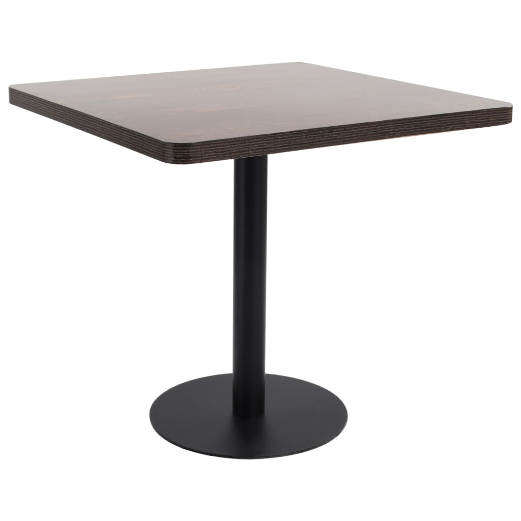 Table de bistro Marron foncé 80x80 cm MDF - XIOS