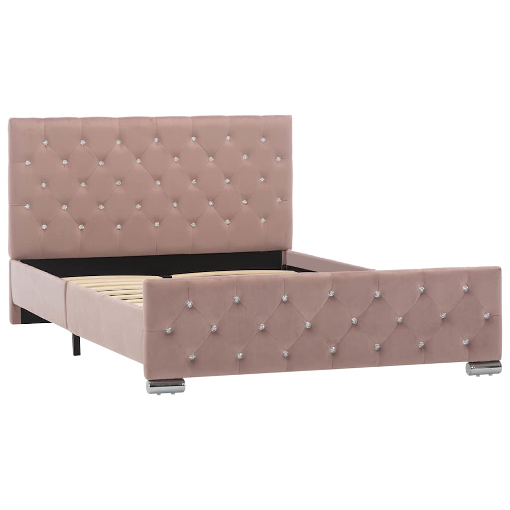 Cadre de lit sans matelas Rose Velours 120x200 cm