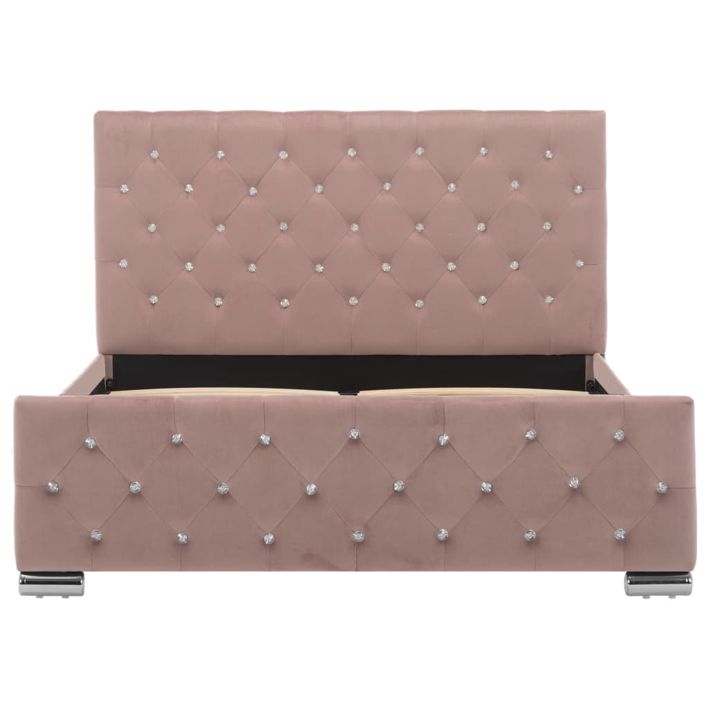 Cadre de lit sans matelas Rose Velours 120x200 cm - XIOS