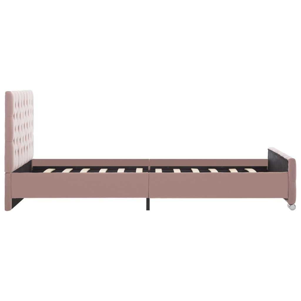 Cadre de lit sans matelas Rose Velours 120x200 cm - XIOS