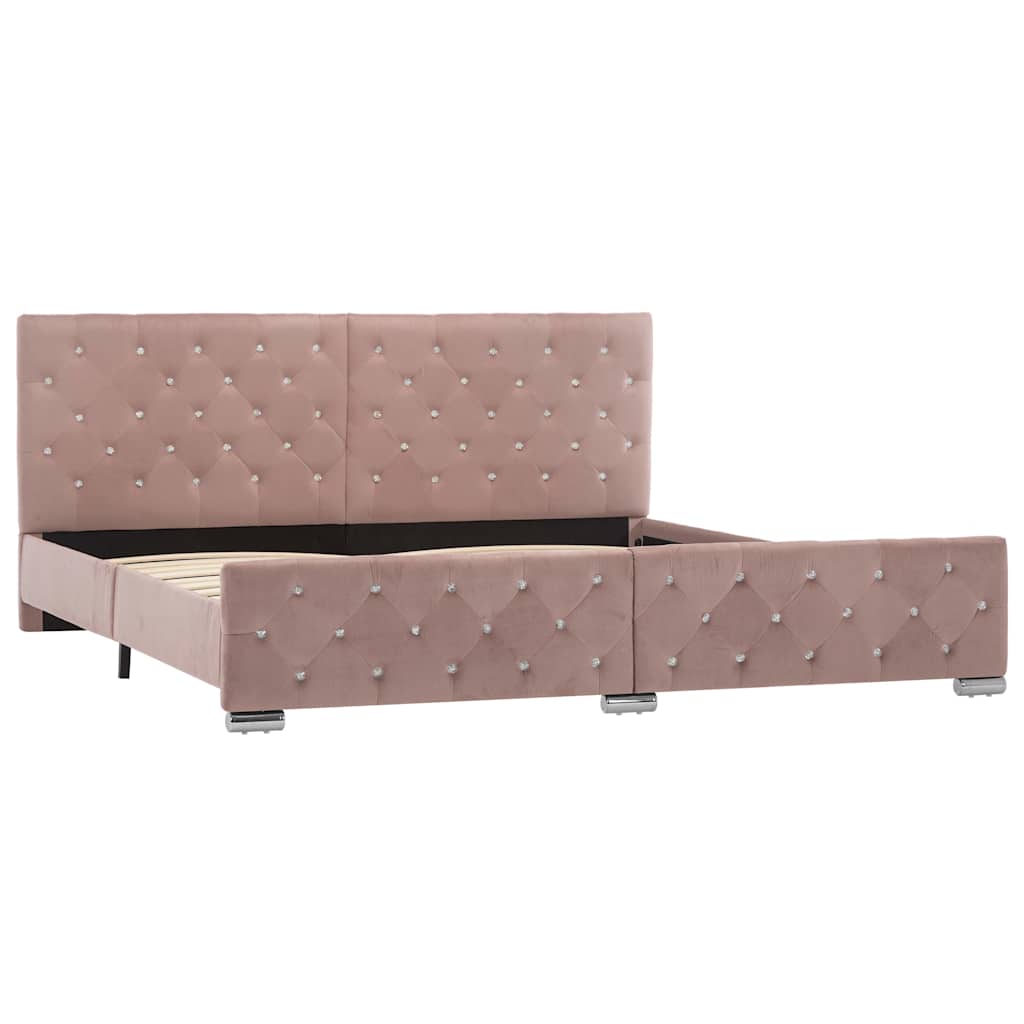 Cadre de lit sans matelas Rose Velours 180x200 cm
