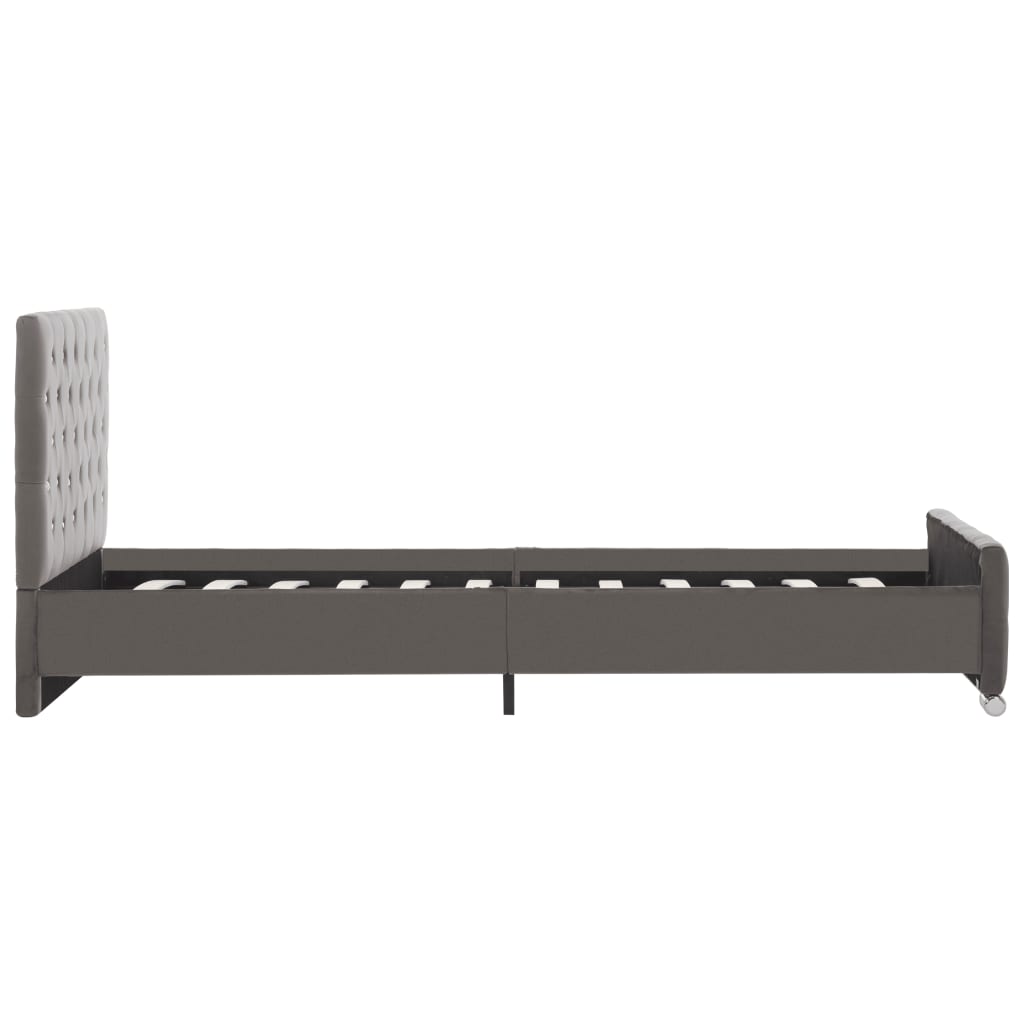 Cadre de lit sans matelas gris velours 100x200 cm - XIOS