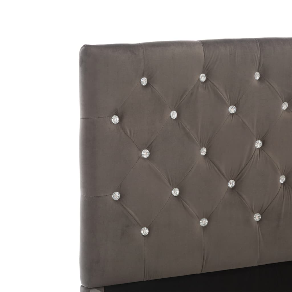 Cadre de lit sans matelas gris velours 100x200 cm - XIOS