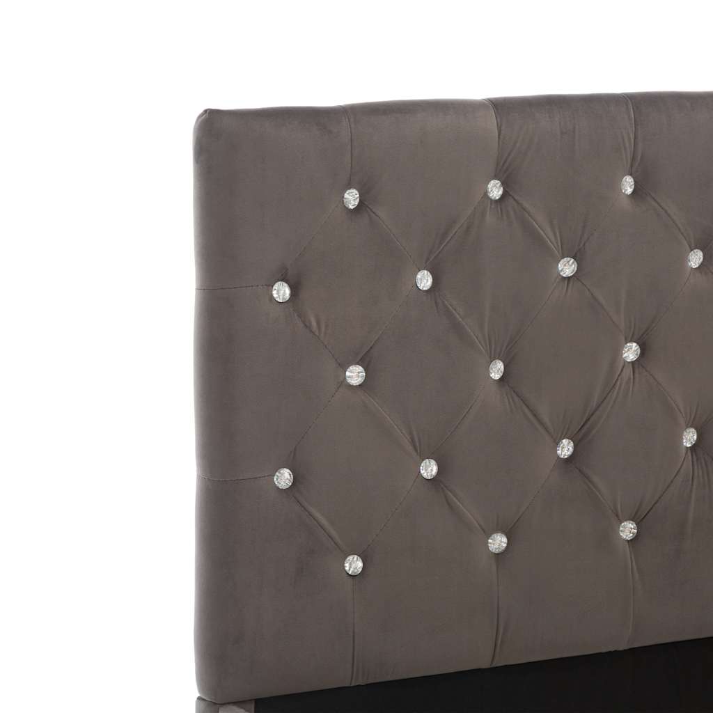 Cadre de lit sans matelas gris tissu 120x200 cm - XIOS