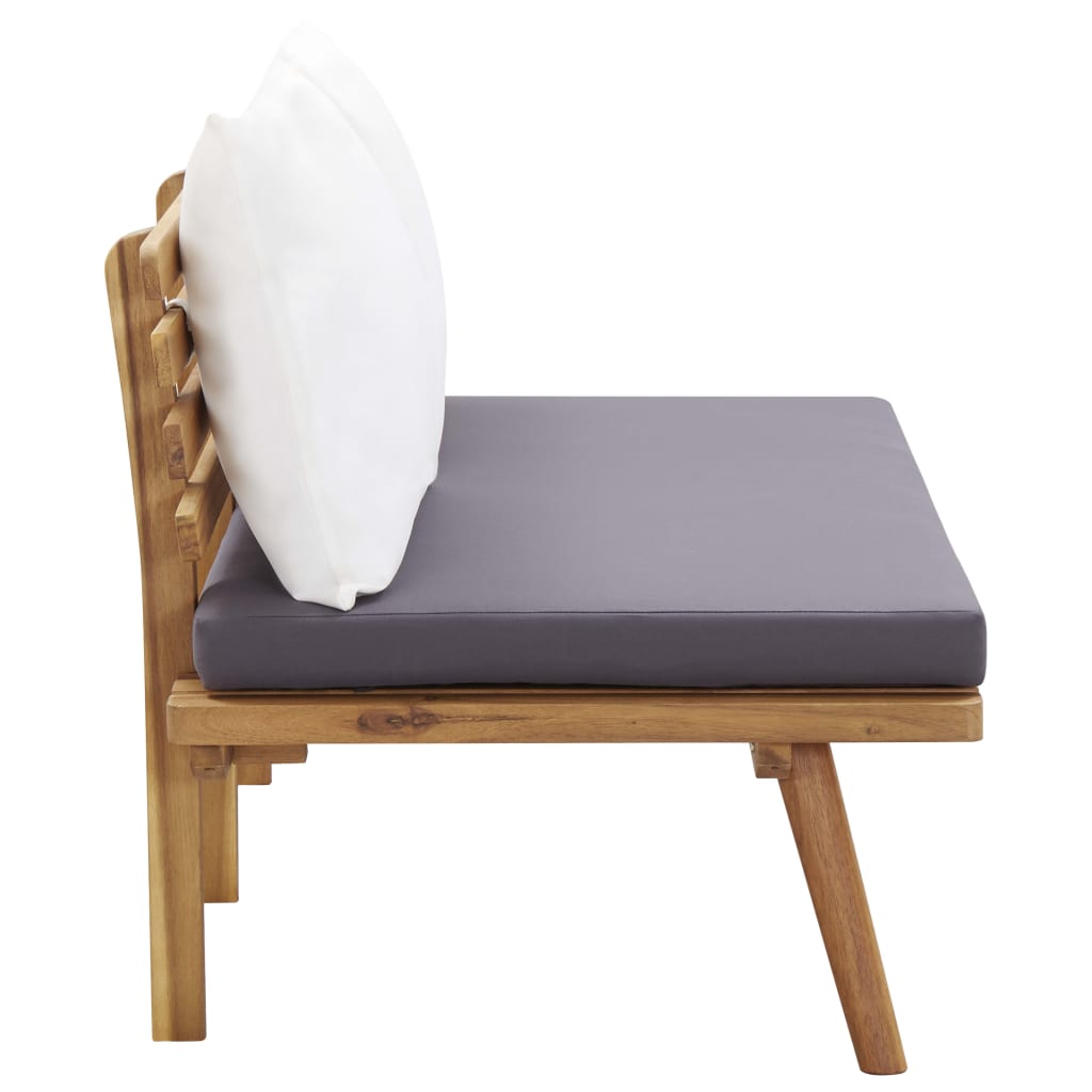 Salon de jardin 4 pcs avec coussins Bois d'acacia solide - XIOS