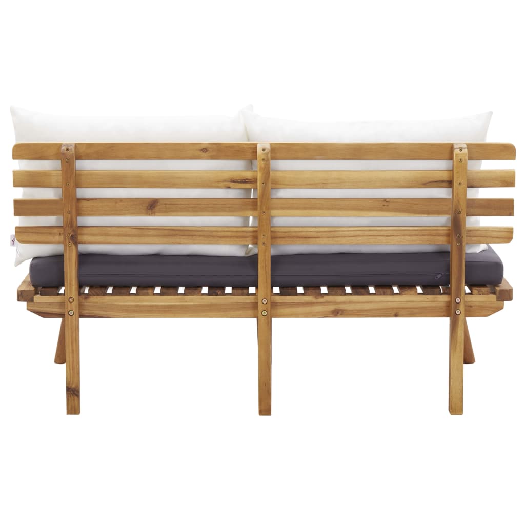 Salon de jardin 4 pcs avec coussins Bois d'acacia solide - XIOS