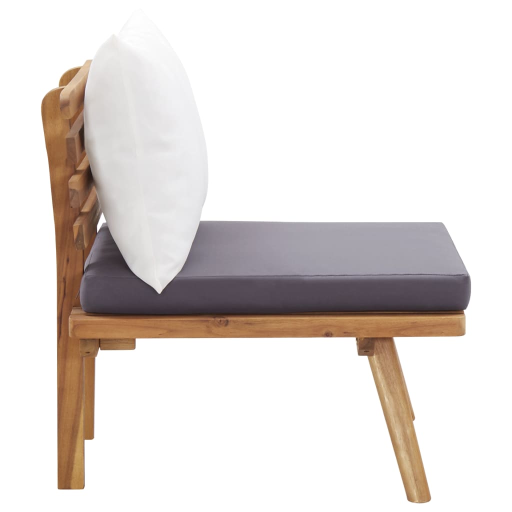 Salon de jardin 4 pcs avec coussins Bois d'acacia solide - XIOS