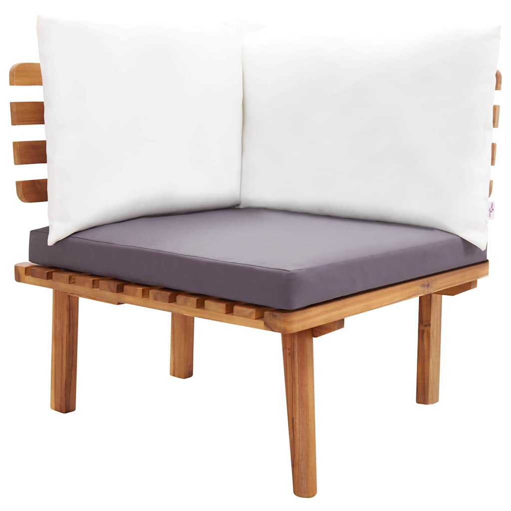Salon de jardin 6 pcs bois d'acacia solide