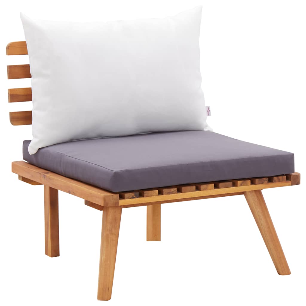 Salon de jardin 6 pcs bois d'acacia solide